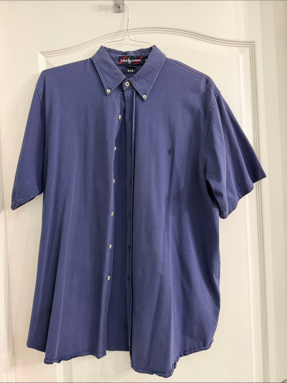 Men's Short Sleeve Button-Down Shirt - Blue